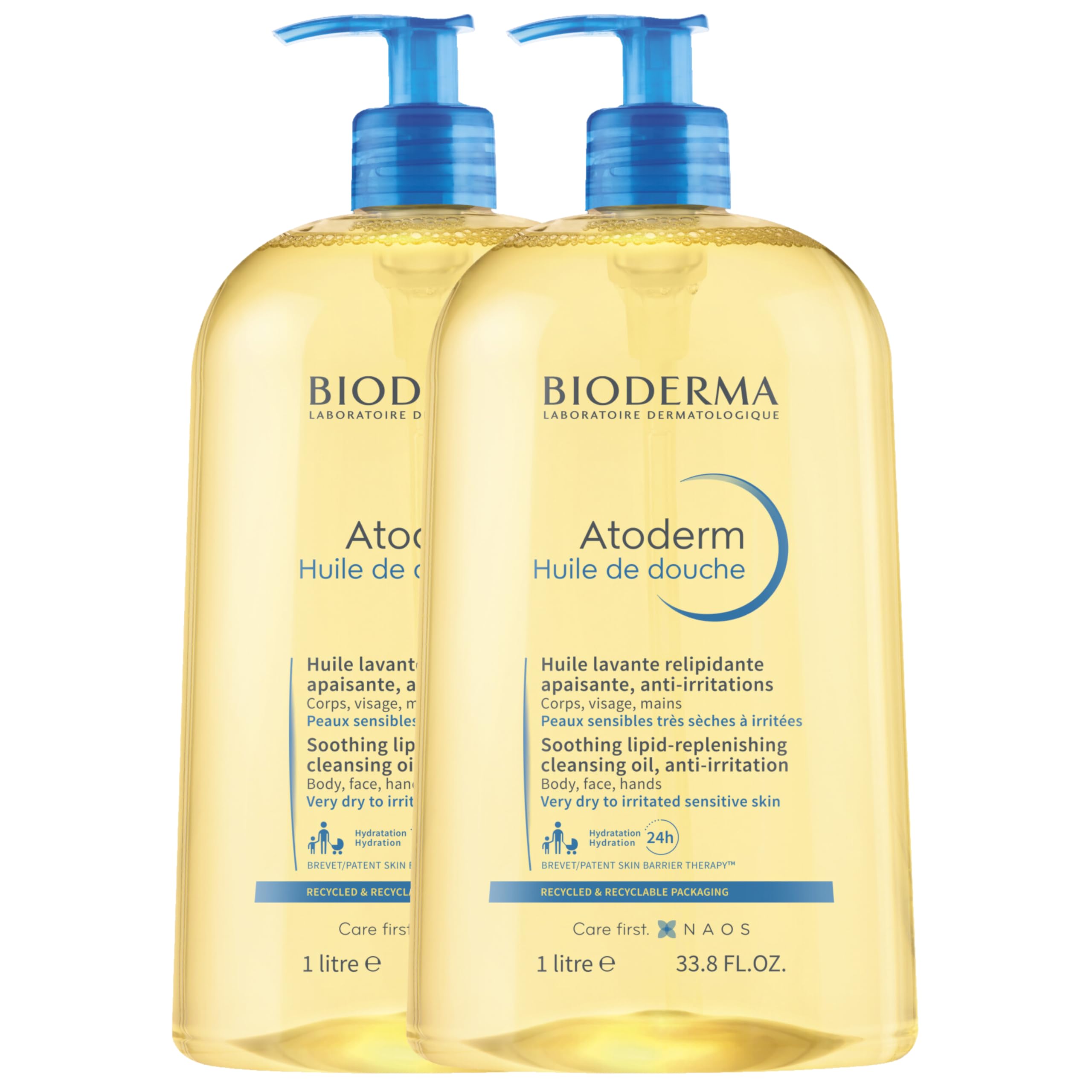 Atoderm Washing Oil - Immediate Hydratazione e Comfort | Intensive Nutrizione | Pelle Sensibile | Buona Tolérance | Fabb